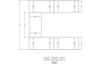 Ritorna Custom Moveable Training Tables Configuration 19